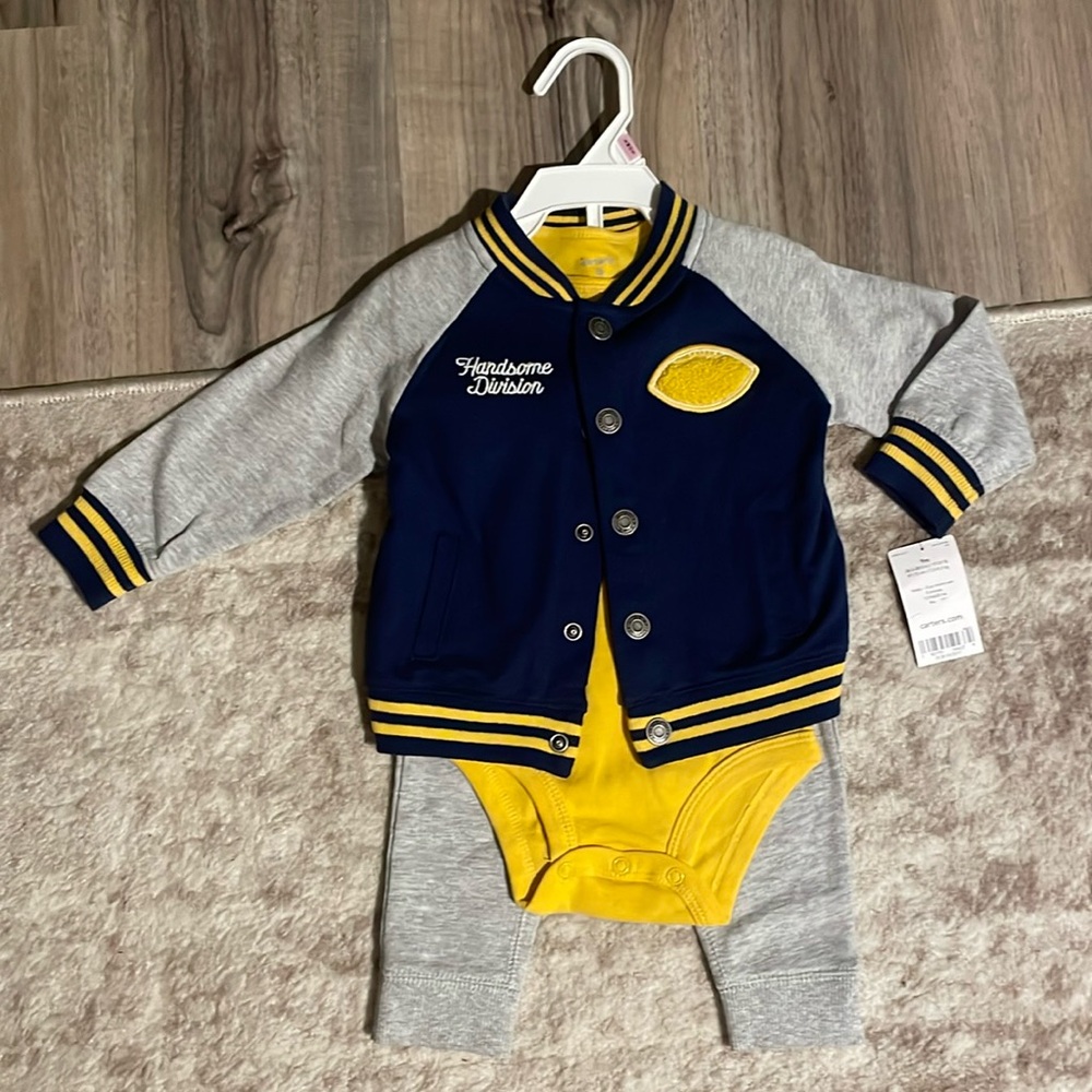 Carter’s 3-Piece “Handsome Division” 9-Mo Baby Boy Set NWT